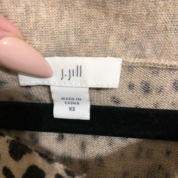 J. Jill Animal Print Sweater 3/4 Length Sleeves Size XS - Picture 2 of 8